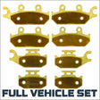 Can-Am Maverick MAX/XDS/XMR 2013-2018 Brass Brake Pad Set - Full Vehicle - Brakes