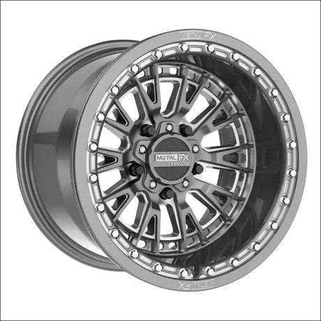 MetalFX Slayer R Beadlock Gunmetal Contrast Cut - 15x10 / 5 + 5 ( + 0mm) / 5x4.5 - Wheels