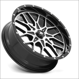 MSA M45 Portal - Gloss Black Machined - 14x7 / 4x137 / + 10mm - Wheels