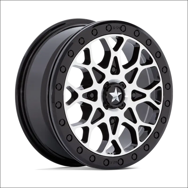 MSA M48 Portal Beadlock - Gloss Black Machined w Gloss Black Ring