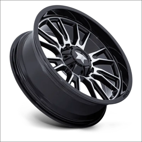 MSA M51 Thunderlips Machine & Gloss Black UTV Rims - 15x7 / 4x156/4x137 / 10 - Wheels