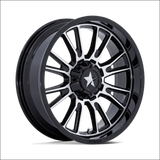 MSA M51 Thunderlips Machine & Gloss Black UTV Rims - 22x7 / 4x156/4x137 / Wheels