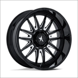 MSA M55 Commander UTV Gloss Black Milled Wheels Cast Aluminum - 15x7 / 4x137/4x156 / 10