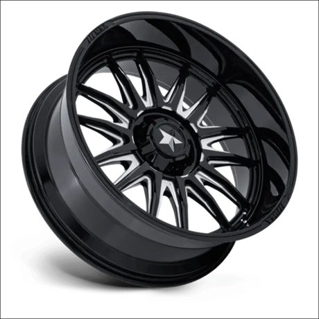 MSA M55 Commander UTV Gloss Black Milled Wheels Cast Aluminum - 20x7 / 4x110