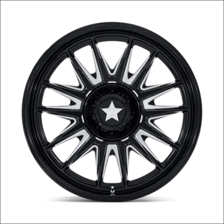 MSA M55 Commander UTV Gloss Black Milled Wheels Cast Aluminum - 22x7 / 5x114.3/5x4.5