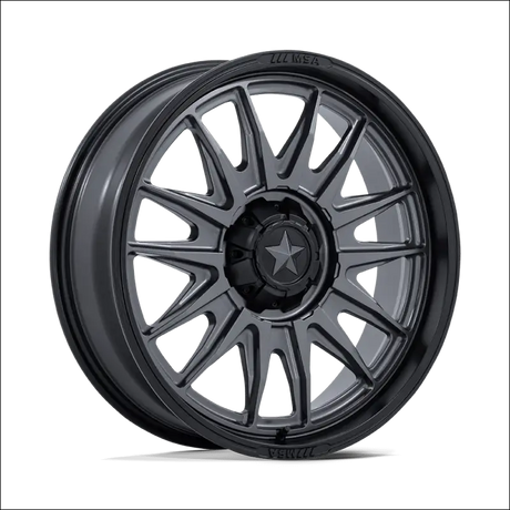 MSA M55 Commander UTV Matte Gunmetal with Black Lip Wheels Cast Aluminum - 15x7 / 5x114.3/5x4.5 / 10