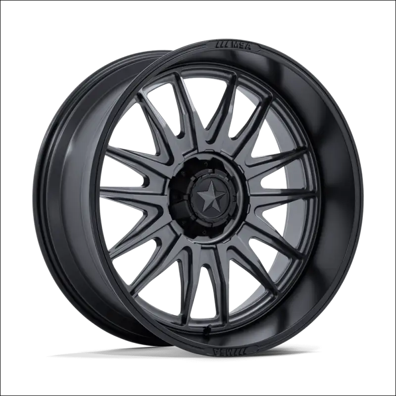 MSA M55 Commander UTV Matte Gunmetal with Black Lip Wheels Cast Aluminum - 15x7 / 4x110 / 10
