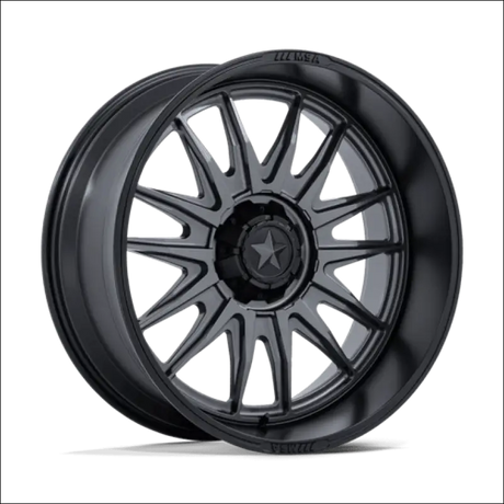 MSA M55 Commander UTV Matte Gunmetal with Black Lip Wheels Cast Aluminum - 18x7 / 4x110 / 10