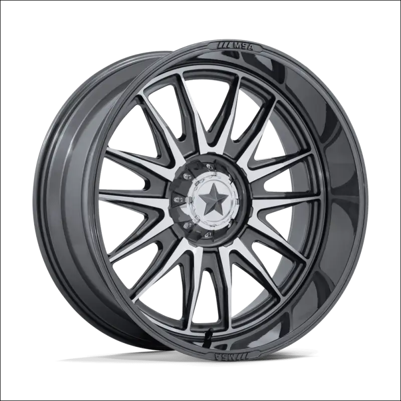 MSA M55 Commander UTV Platinum with Machined Face Wheels Cast Aluminum - 15x7 / 4x137/4x156 / 10