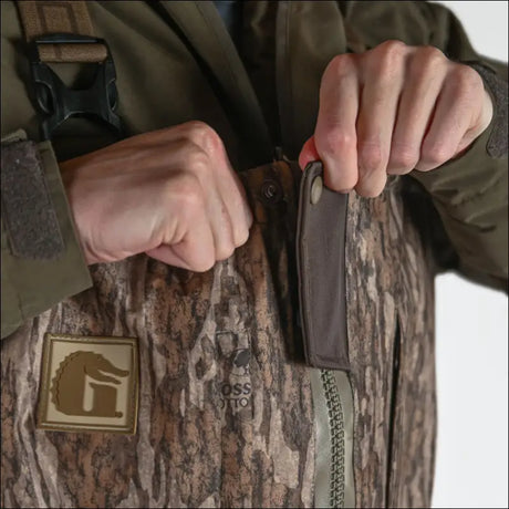 Omega Uninsulated Zip Waders | Mens - Mossy Oak Bottomland - Regular 11