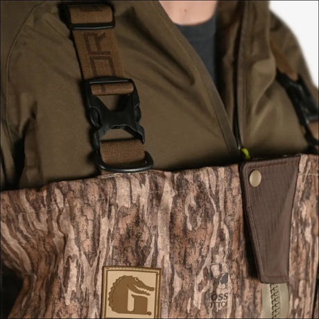 Omega Uninsulated Zip Waders | Mens - Mossy Oak Bottomland - Stout 13