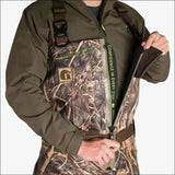 Omega Uninsulated Zip Waders | Mens - Realtree Max-7 - Regular 12