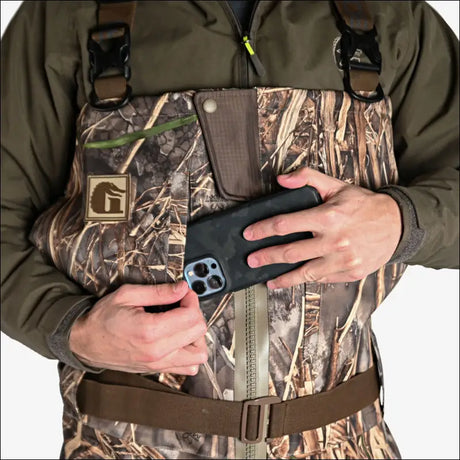 Omega Uninsulated Zip Waders | Mens - Realtree Max-7 - Regular 13