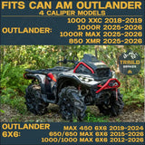 Can-Am Outlander 1000/850/650/450 6x6 2015-2026 4 Wheel Ceramic Brake Pad Set - Vehicle Parts & Accessories