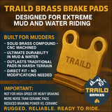 Can-Am Outlander 450/500/570/650/700/850/1000/HD5/HD7/PRO 2013-2026 Brass Brake Pad Set - Vehicle Parts & Accessories