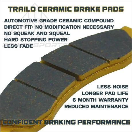 Polaris Ranger 1000/XP 1000/Crew XP SP 570/Kinetic 2018-2026 Ceramic Brake Pad Set - Brakes