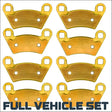 Polaris Ranger 400/500/570/650/700/800 Mid-Size 2004-2022 Brass Brake Pad Set - Full Vehicle - Brakes