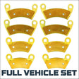 Polaris Ranger 500/570/700/XP 800/XP 900/XP 1000/Brutus/Diesel/EV 2008-2025 Brass Brake Pad Set - Full Vehicle - Parts