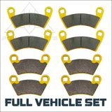 Polaris Ranger 500/570/700/XP 800/XP 900/XP 1000/Brutus/Diesel/EV 2008-2025 Ceramic Brake Pad Set - Vehicle Parts &