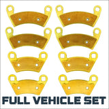Polaris Ranger 500/570/700/XP 800/XP 900/XP 1000/Brutus/Diesel/EV 2008-2025 Brass Brake Pad Set - Full Vehicle - Brakes