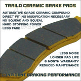 Polaris Ranger 500/570/700/XP 800/XP 900/XP 1000/Brutus/Diesel/EV 2008-2025 Ceramic Brake Pad Set - Vehicle Parts &
