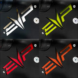 Polaris RZR Pro R Magnum XR Series Twin-Exit Exhaust - Brushed Stainless Finish / Twin Tip / Heatshield w/ Orange Accent