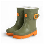 Rain Boots | Kids - Olive - 7 - Footwear