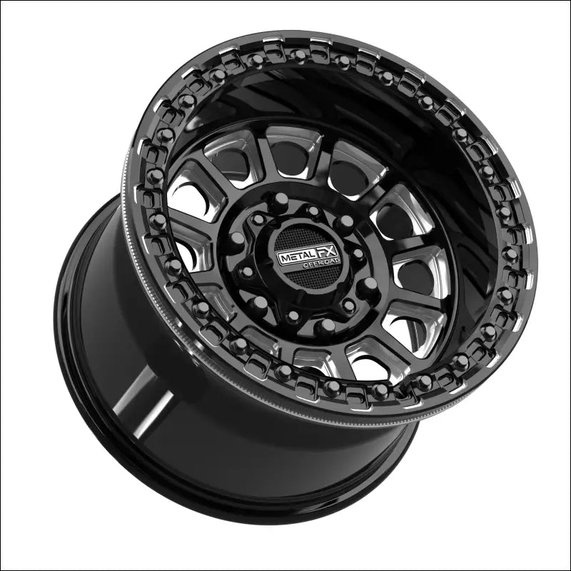 Rampage 6R Beadlock | Gloss Black Contrast Cut - 15x10 | +0mm/5 + 5 | 6x5.5 | 78844 (Maverick R) - Wheels
