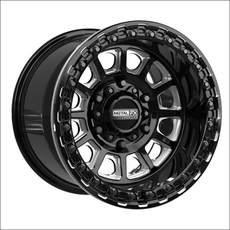 Rampage 6R Beadlock | Gloss Black Contrast Cut - Wheels