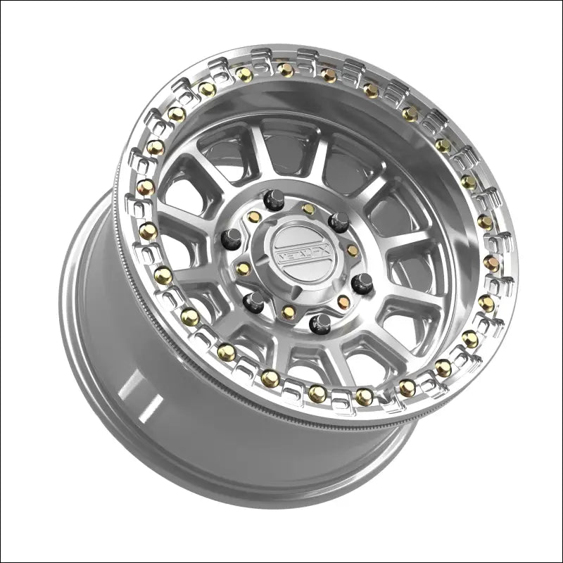 Rampage 6R Beadlock | Gloss Silver Machined - 15x8 | +0mm/4 + 4 | 6x5.5 | 78829 (Maverick R)