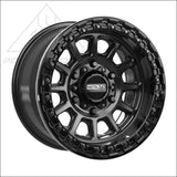 Rampage 6R Beadlock | Satin Black w/ Gloss Ring