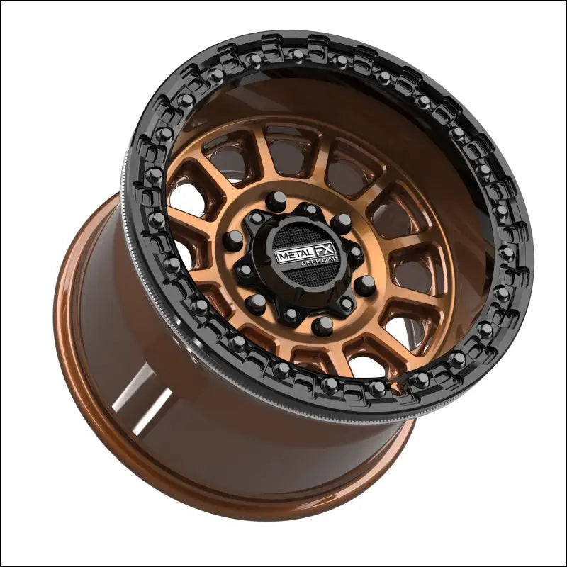 Rampage 6R Beadlock | Smoked Bronze w/ Gloss Black Ring - 15x10 | +0mm/5 + 5 | 6x5.5 | 78847 (Maverick R)