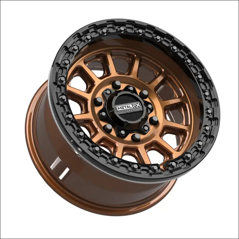 Rampage 6R Beadlock | Smoked Bronze w/ Gloss Black Ring - 15x8 | +0mm/4 + 4 | 6x5.5 | 78831 (Maverick R) - Wheels