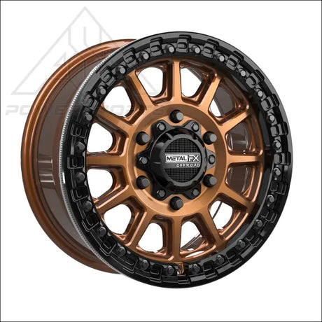 Rampage 6R Beadlock | Smoked Bronze w/ Gloss Black Ring - Wheels