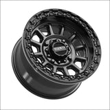 Rampage Beadlock | Satin Black w/ Gloss Ring - 15x8 | 0mm/4 + 4 | 4x136/4x137 | 78818 (Can-Am / Honda)