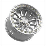 Rampage R Beadlock | Gloss Silver Machined - 15x8 | +0mm/4 + 4 | 5x4.5 | 78825 (Polaris 5-Lug / Segway Super Villain