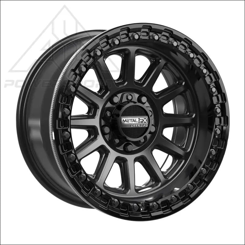 Rampage R Beadlock | Satin Black w/ Gloss Ring - Wheels