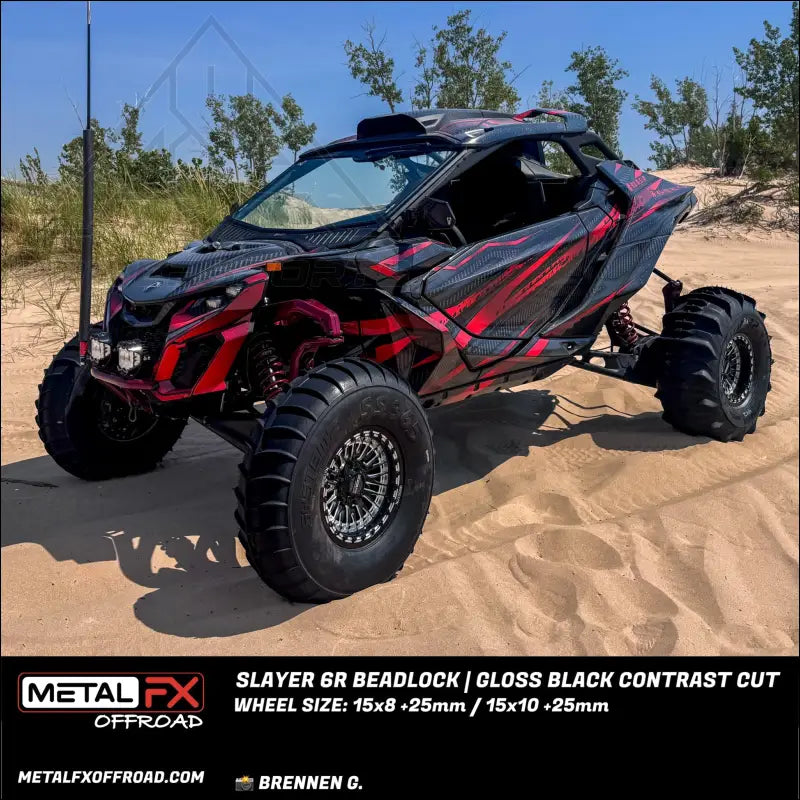 Slayer 6R Beadlock | Gloss Black Contrast Cut - Wheels