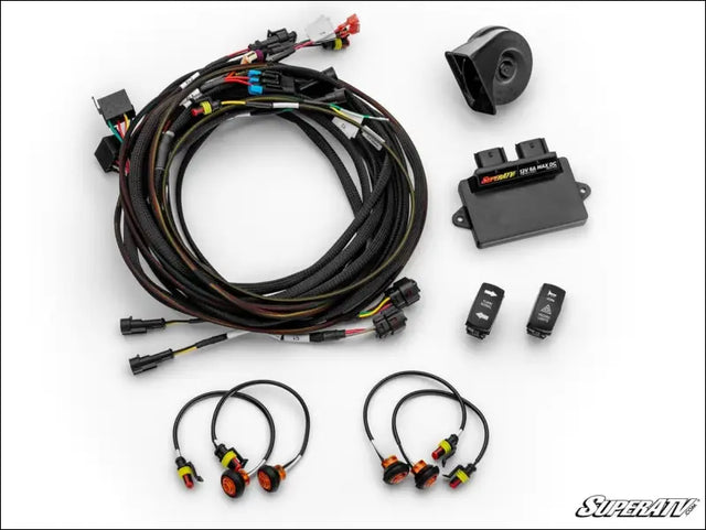 SuperATV ’24+ Kawasaki Ridge HVAC Deluxe Self Canceling Turn Signal Kit - 6’’ LED Strip Lights - Kits