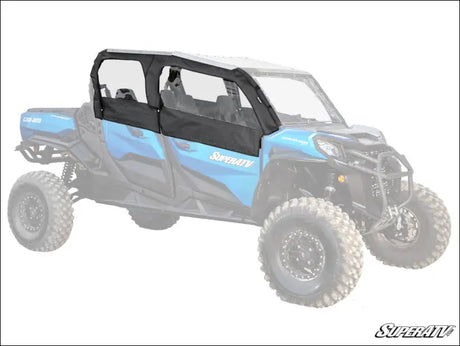SuperATV Can-Am Maverick Sport Primal Soft Cab Enclosure Upper Doors - 4 Seat / No - Enclosures