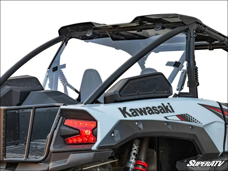 SuperATV Kawasaki Teryx KRX 1000 Rear Windshield - No Print / Scratch Resistant Polycarbonate - Light Tint