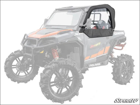 SuperATV Polaris General XP 1000 Primal Soft Cab Enclosure Upper Doors - 2 Seat / Yes: Sliding Window Rear Windshield