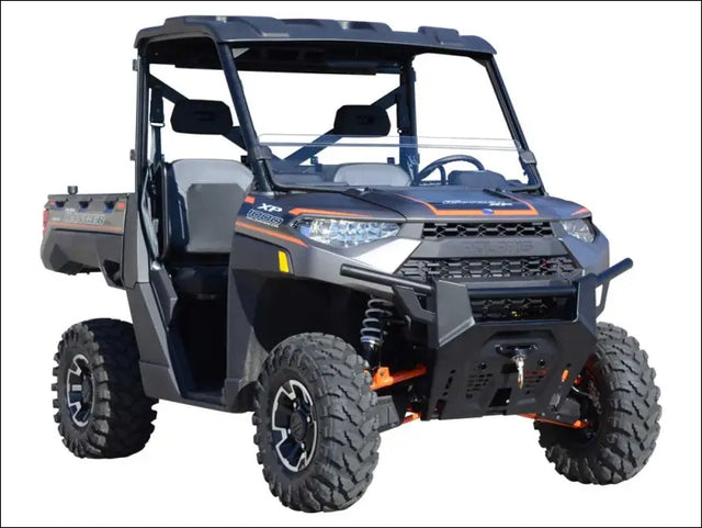 SuperATV Polaris Ranger Kinetic Half Windshield - Standard Polycarbonate - Dark Tint