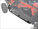 SuperATV Polaris RZR S4 1000 Rock Sliding Nerf Bars - Wrinkle Black