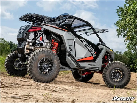 SuperATV Polaris RZR Turbo R Trailing Arms - Grey / Stealth Gray - Rear