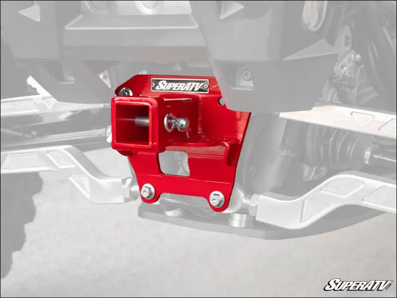 SuperATV Polaris RZR Turbo S Rear Receiver Hitch - Red