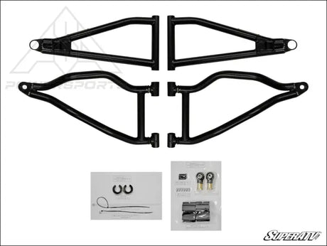 SuperATV Polaris RZR XP 900 High Clearance 1.5’’ Forward Offset A-Arms - Keller Performance / White