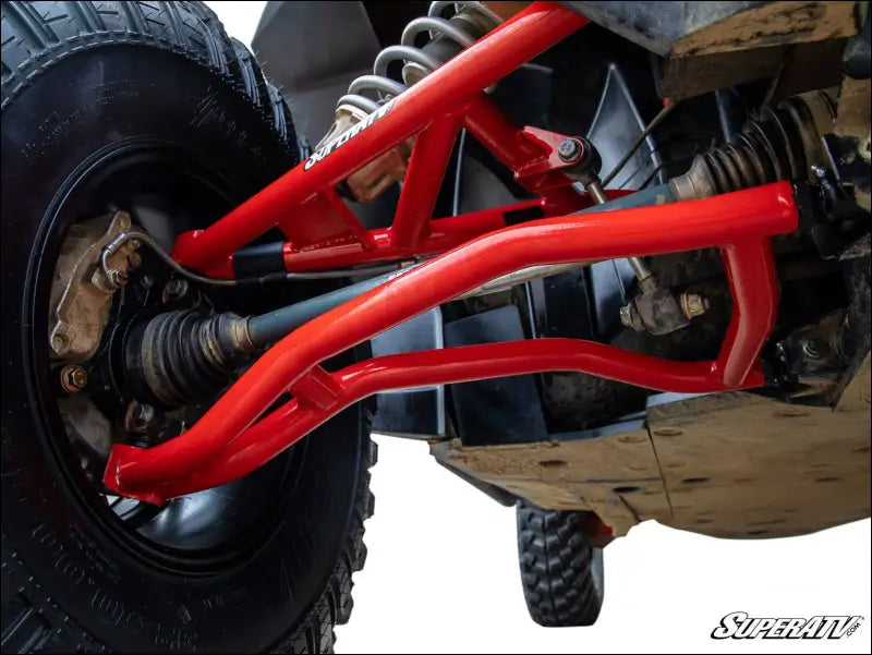 SuperATV Polaris RZR XP Turbo High Clearance 1.5’’ Forward Offset A-Arms - Red