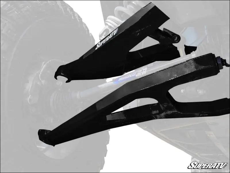 SuperATV Polaris RZR XP Turbo High Clearance Boxed A-Arms - No Thank You / Black