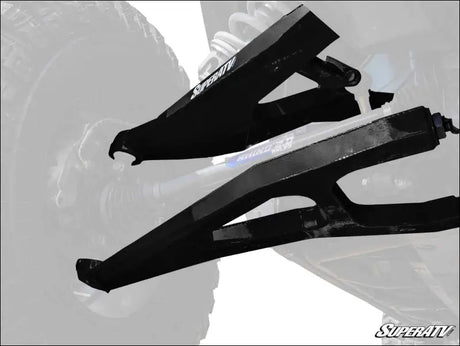 SuperATV Polaris RZR XP Turbo High Clearance Boxed A-Arms - No Thank You / Black